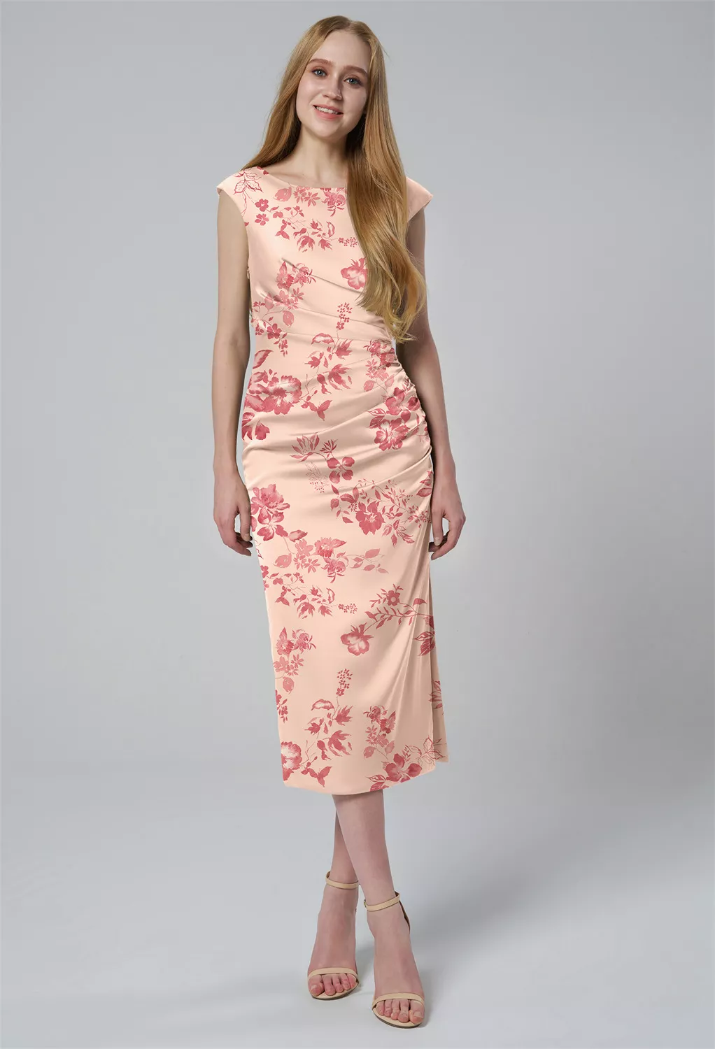 AW Briony Pink Cherry Blossom  Cocktail Wedding Guest Dresses